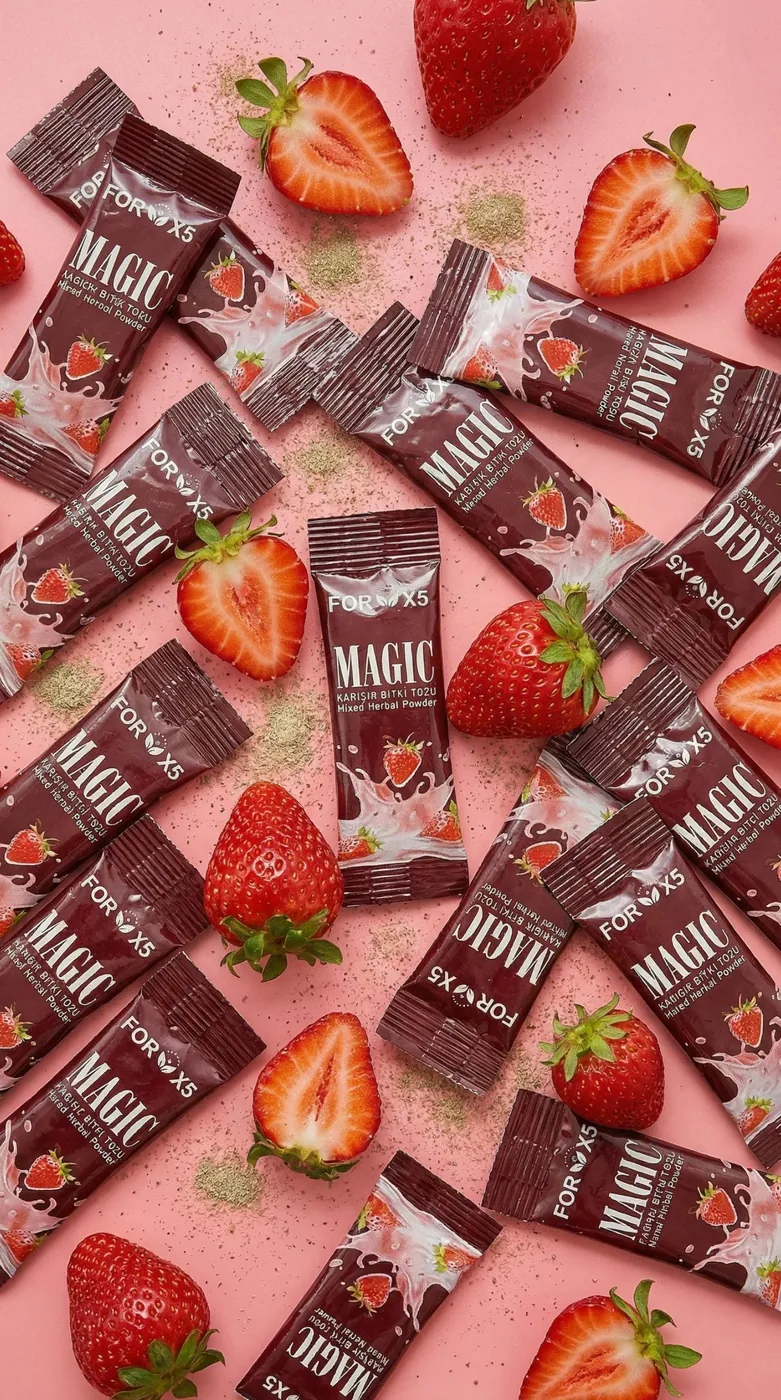 Magic Milk Sticks mit Erdbeeren